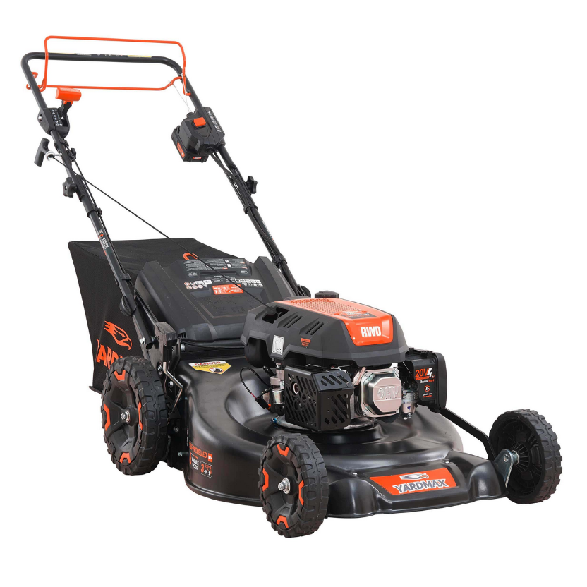 YG4761 24 in. 201cc Electric Start SELECT PACE 6 Speed CVT High Wheel RWD 3-in-1 Gas Walk Behind Self Propelled Lawn Mower image 0