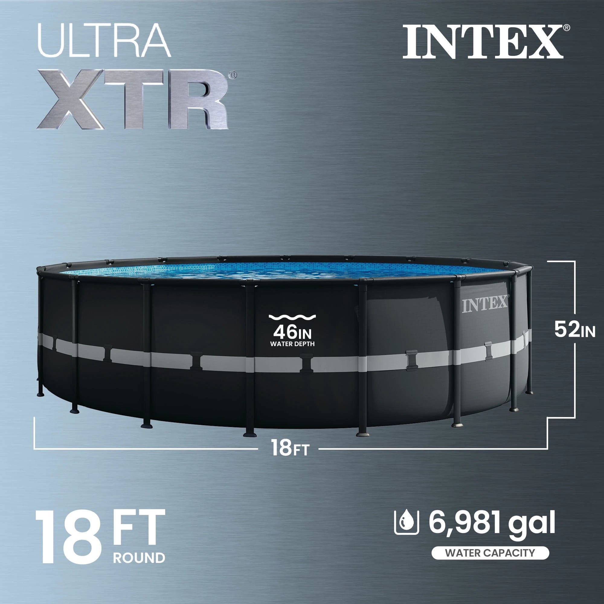 INTEX Ultra XTR 18ft x 52in Round Above Ground Pool Set, Sand Filter Pump image 2