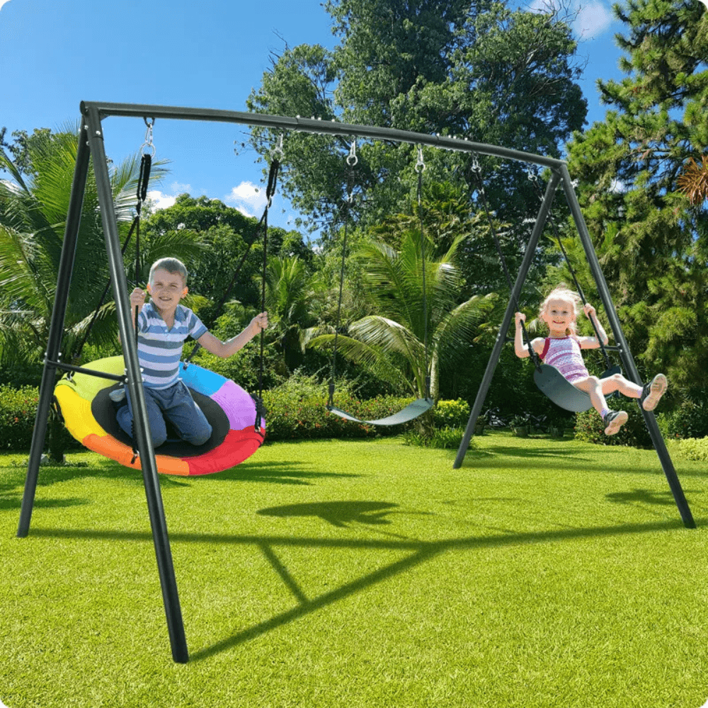 Klo Kick Metal Swing Set with 3 Swings image 5