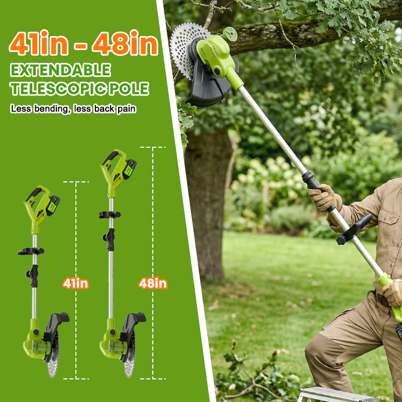 IToolMax 12-Inch Electric Weed Wacker & Eater with Detachable 4-Wheel Base image 3