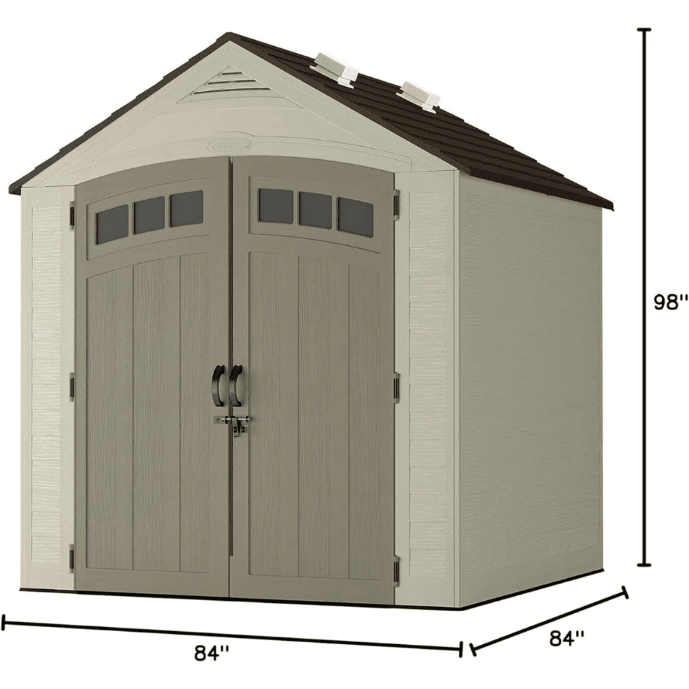 Vista 7 ft. W x 7 ft. D Plastic Shed image 4