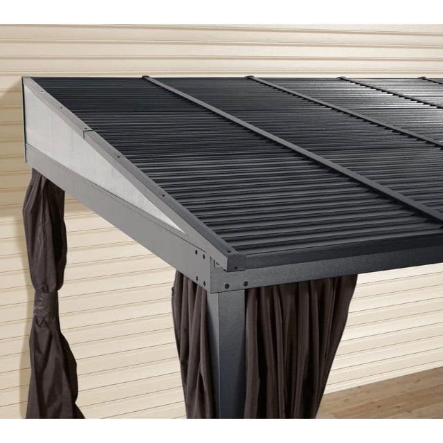 Sojag 500-9165470 10 x 12 ft. Portland No. 53 Wall Gazebo Steel Roof image 2