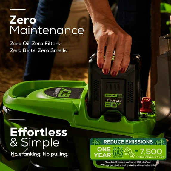 Greenworks 60V 21″ Cordless Brushless Lawn Mower with 5.0Ah Battery & Charger 2531602 image 5