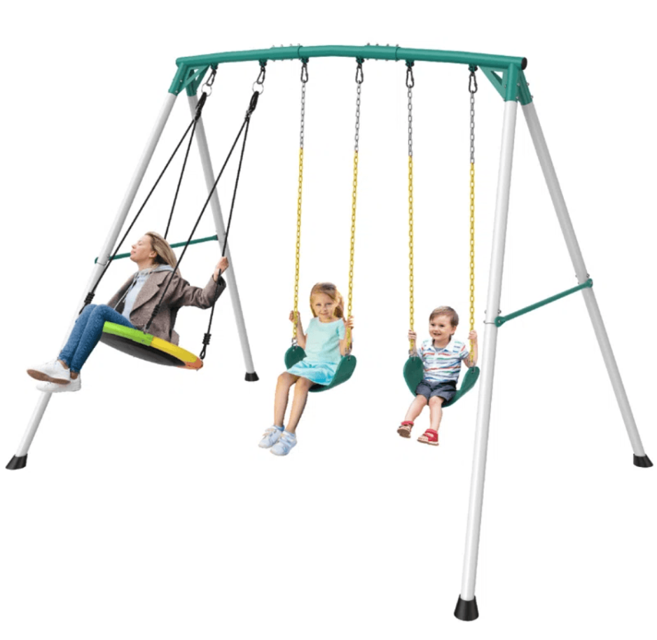 9.5′ Heavy-Duty Outdoor Porch Swing Set image 0