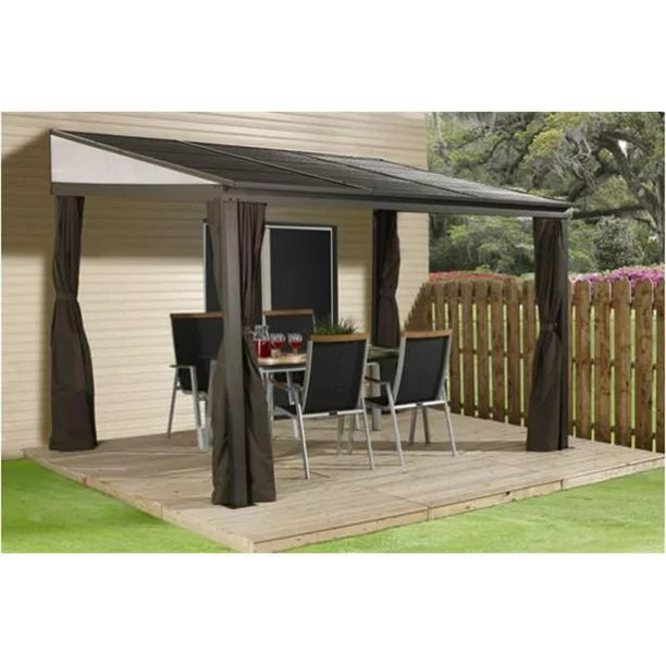 Sojag 10 x 12 ft. Portland No.53 Wall Gazebo Steel Roof image 1