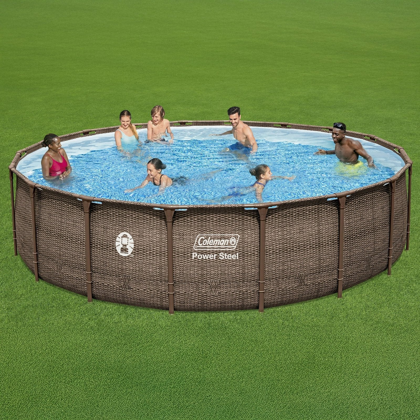 Coleman Power Steel 18 ft. x 48 in. Round Metal Frame Above Ground Pool Set image 5
