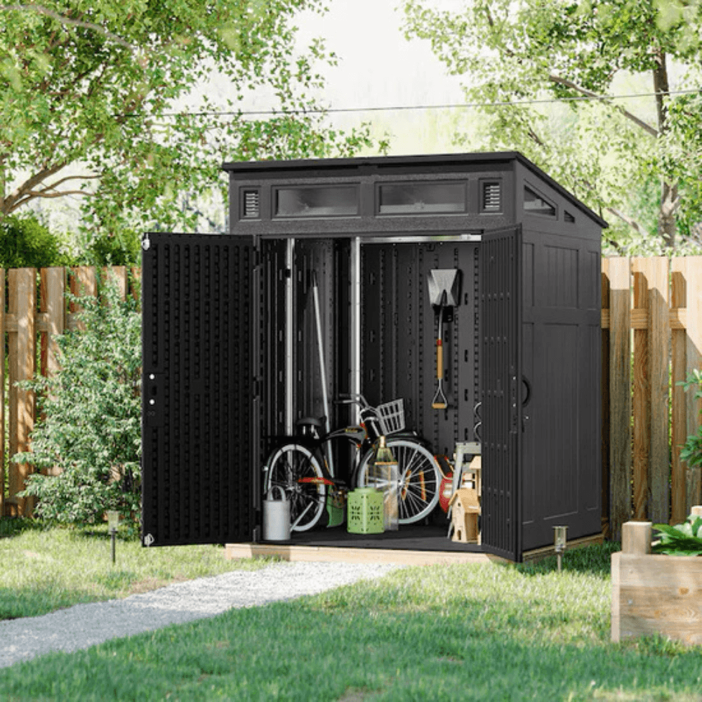 Suncast 6-ft x 5-ft Resin Shed Lean-to Resin Storage Shed (Floor Included) image 2