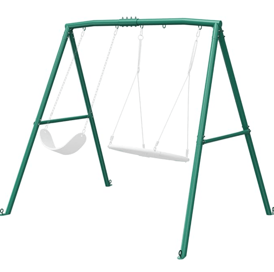 440lbs Extra Large Metal Swing Frame with 5 Hanging Hooks, Heavy Duty A-Frame Swing Stand image 0