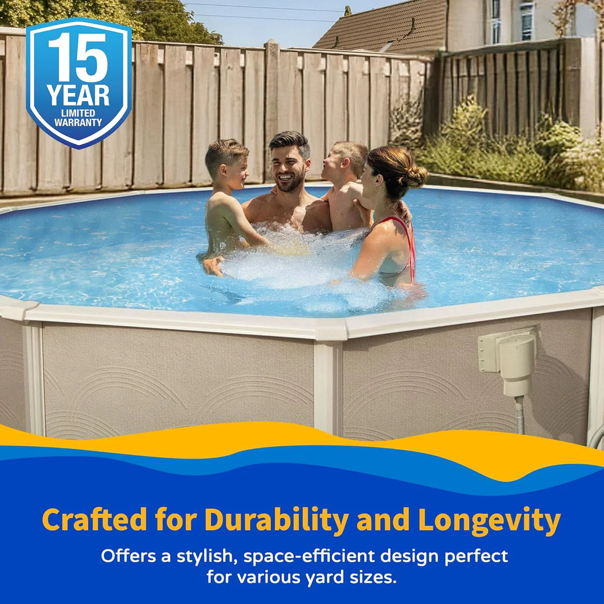 Blue wave 24′ x 52″ Round Belize Above Ground Swimming Pool image 1