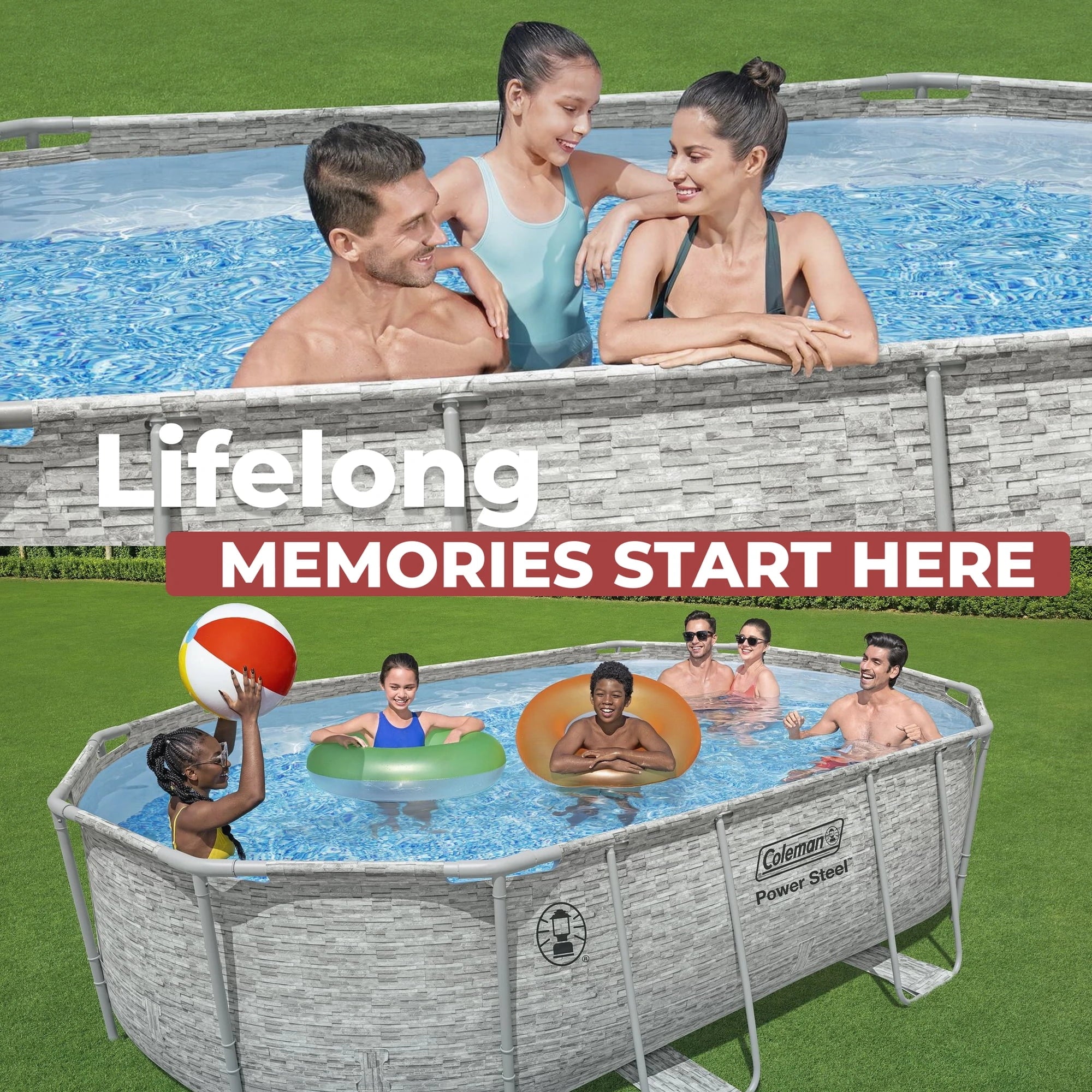 Coleman Power Steel 16′ x 10′ x 42″ Oval Above Ground Pool Set image 9