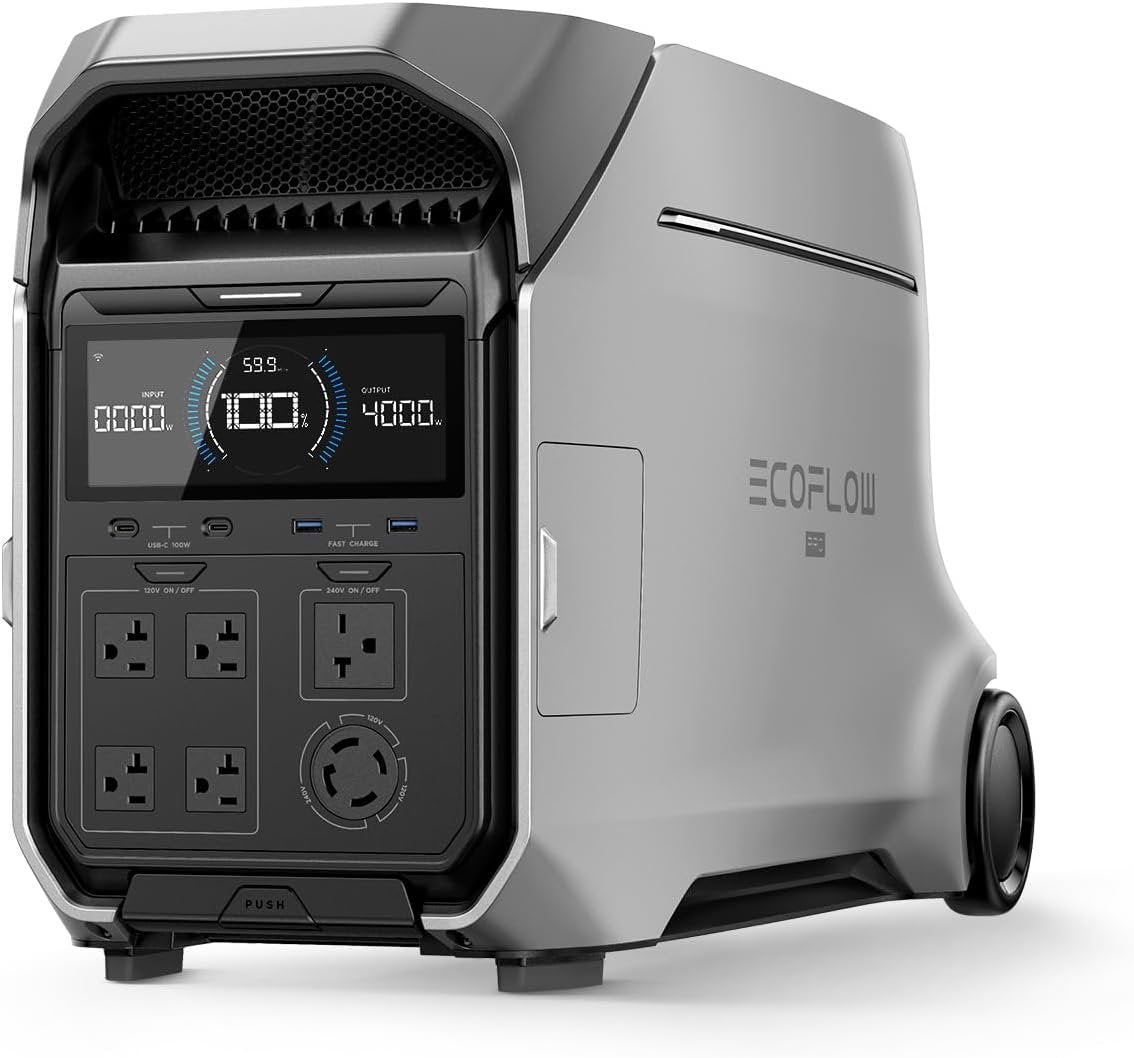 EcoFlow DELTA Pro 3 Portable Power Station with 4000W Output, 120/240V Split-Phase, LFP Battery, and X-Stream Fast Charging image 0