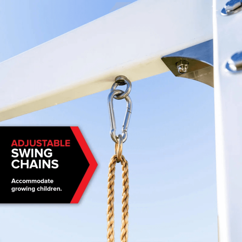 Sports power Vinyl-Covered Wood Swing Set – Classic & Durable for Outdoor Fun image 2