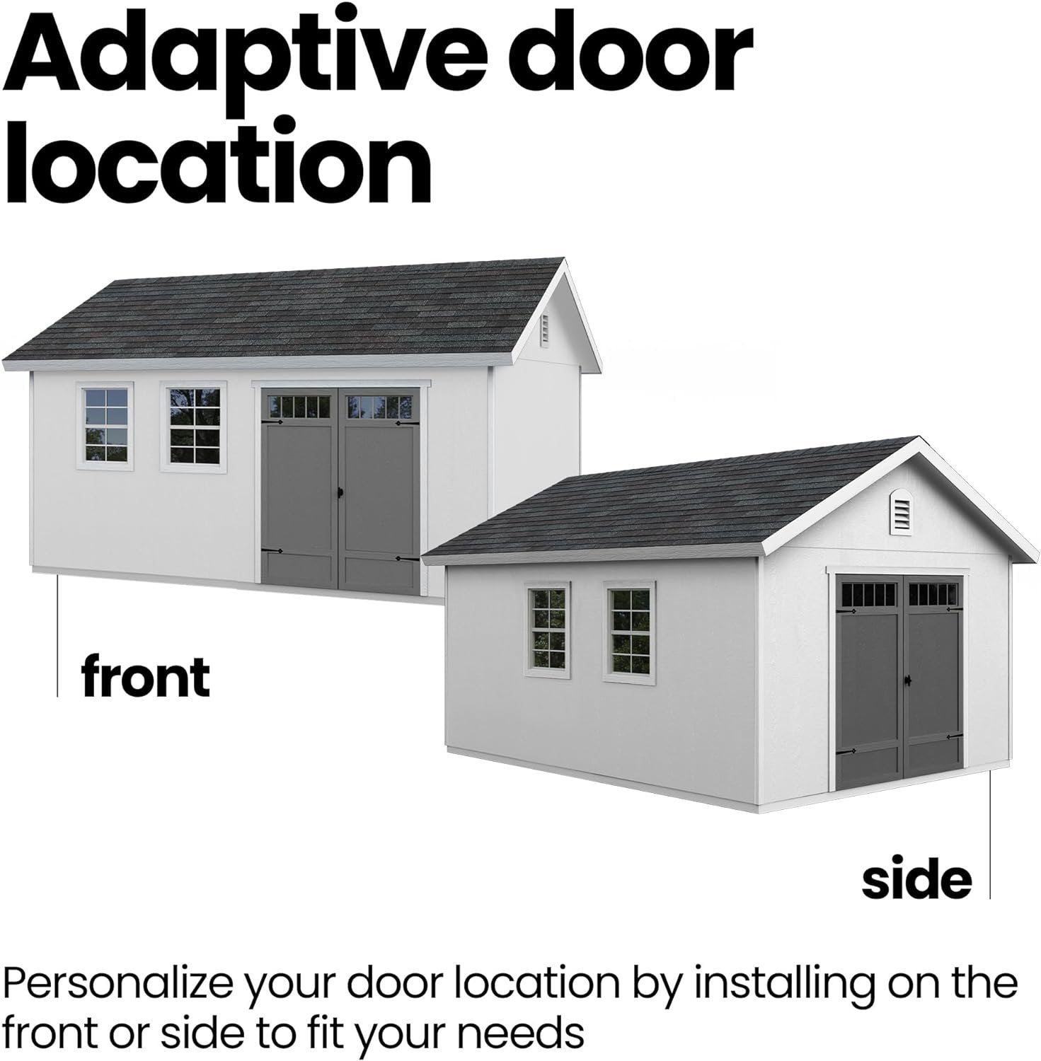 Handy Home Products Scarsdale 12×16 Do-it-Yourself Wooden Storage Shed with Floor image 2