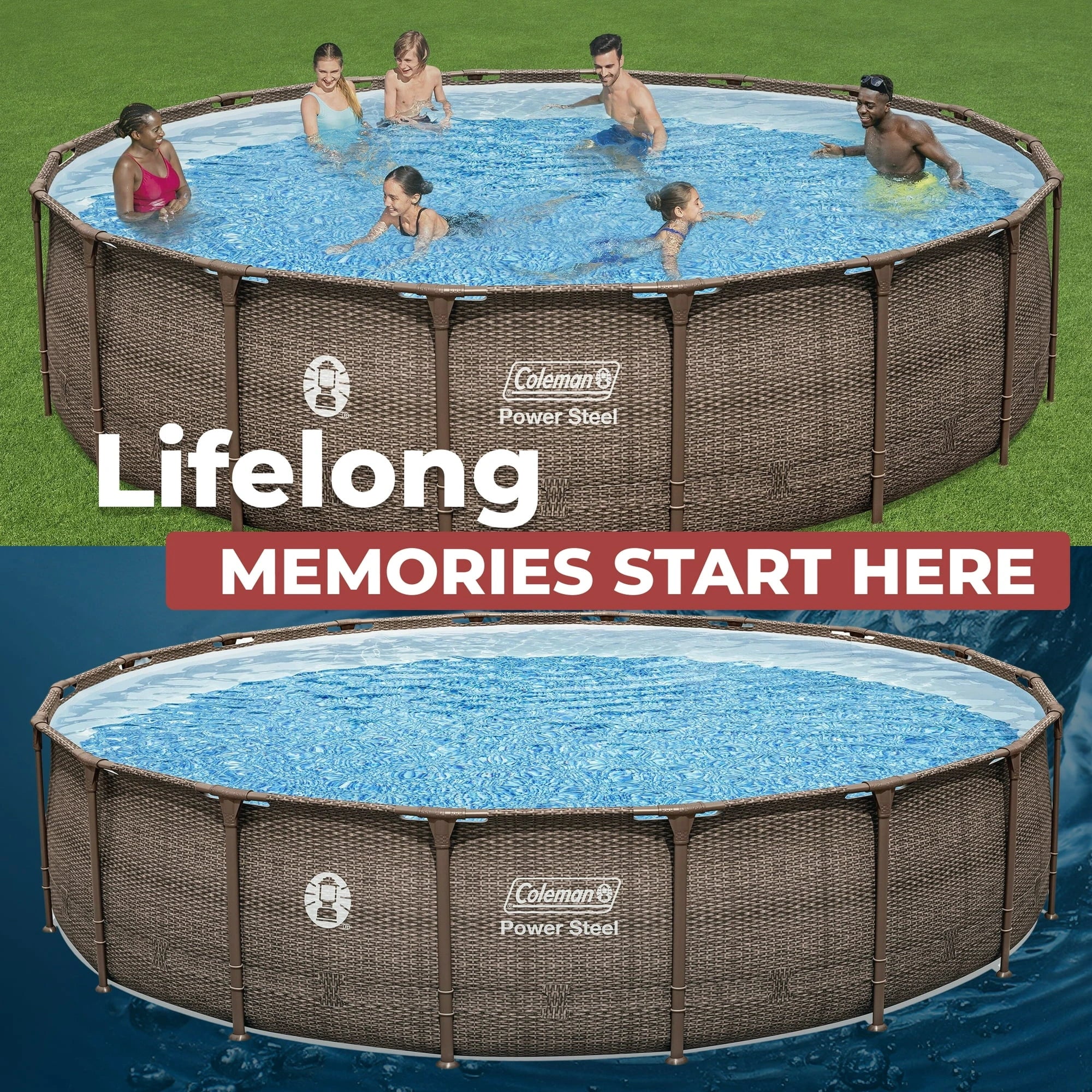 Coleman Power Steel 18 ft. x 48 in. Round Metal Frame Above Ground Pool Set image 8