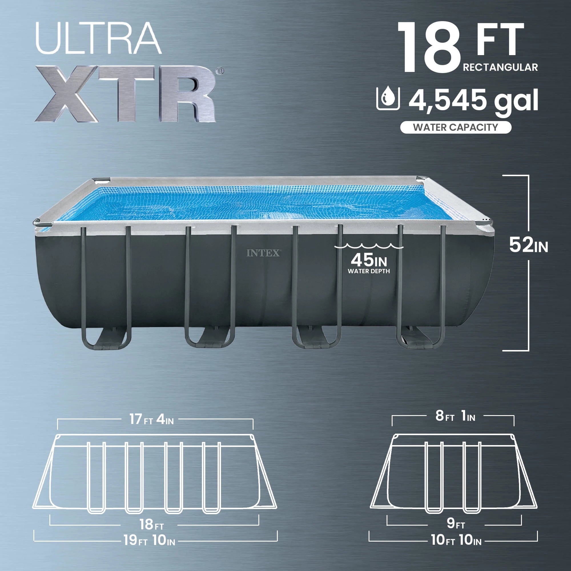INTEX 18ft x 9ft x 52in Ultra XTR Above Ground Pool and Solar Pool Cover image 2