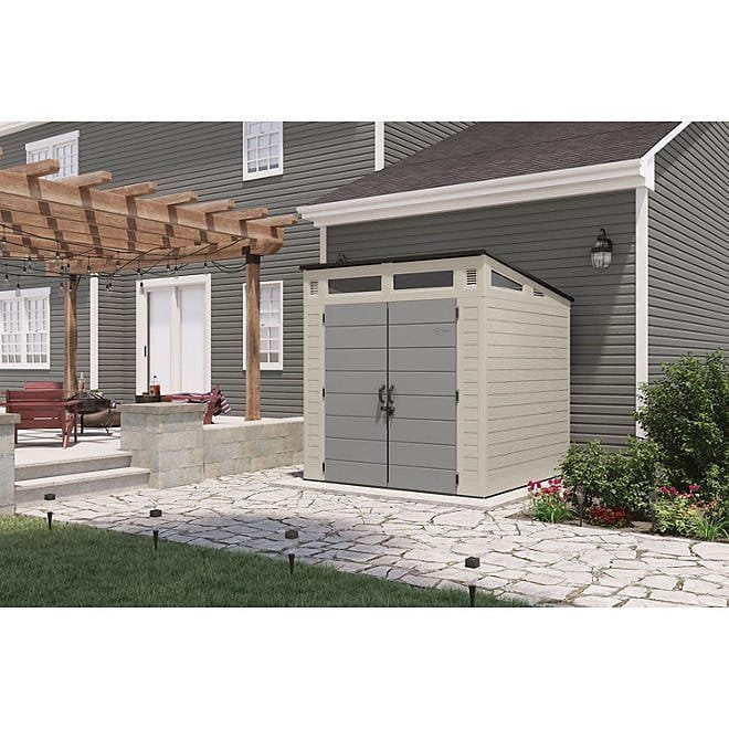 Suncast 7′ x 7′ Modernist Resin Outdoor Storage Shed image 8