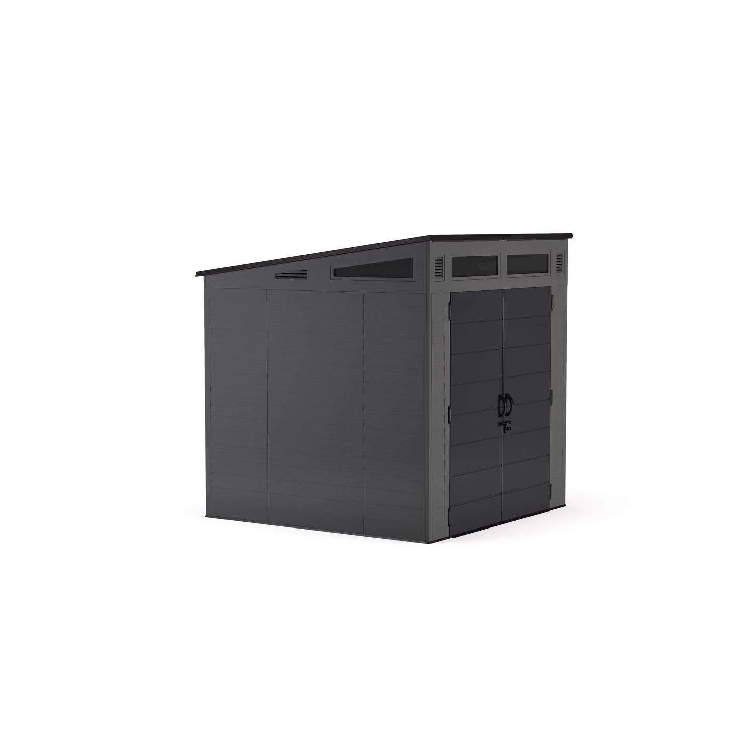Suncast Modernist 7 ft. x 7 ft. Resin Vertical Pent Storage Shed with Floor Kit image 9