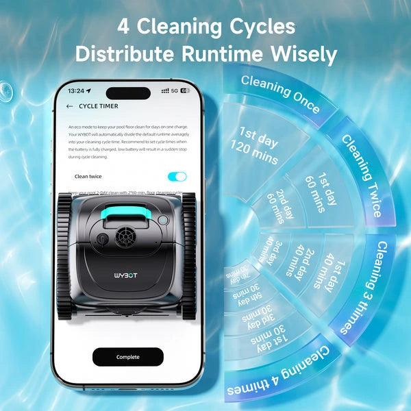 WYBOT C1 Cordless Robotic Pool Cleaner image 7
