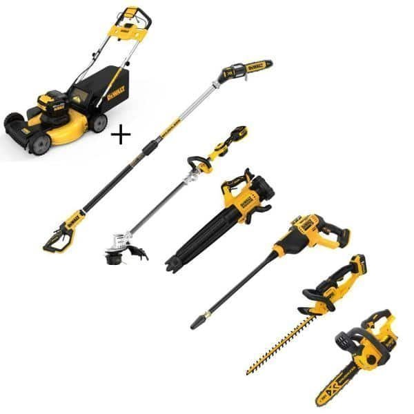21.5 in. 20-V Li-Ion Cordless Battery Walk Behind Self Propelled Mower w/Hedge,Bare Trimmer,Blower,Cleaner,Pole/Hand Saw image 0