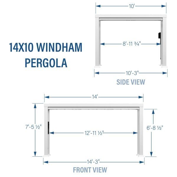 14×10 Windham Modern Steel Pergola With Sail Shade Soft Canopy image 2