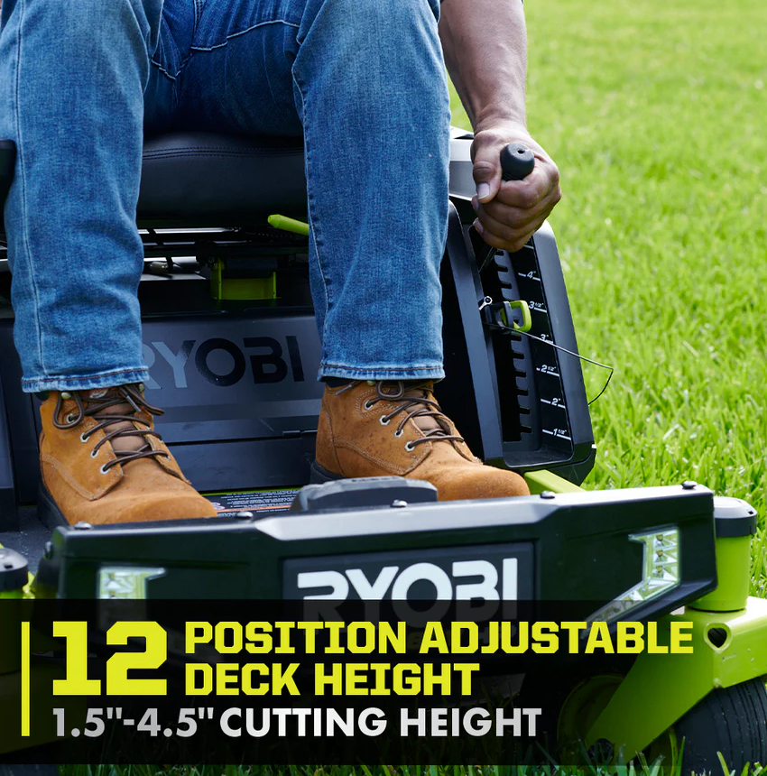 RYOBI 80V HP Brushless 30 in. Battery Electric Cordless Zero Turn Mower with 80V 10 Ah Batteries image 9
