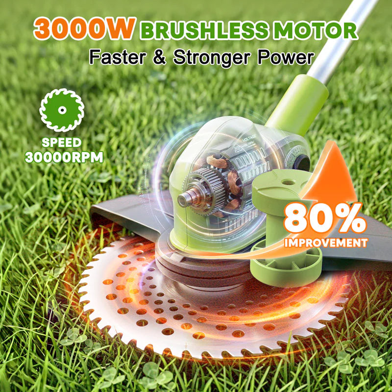 IToolMax 12-Inch Electric Weed Wacker & Eater with Detachable 4-Wheel Base image 4