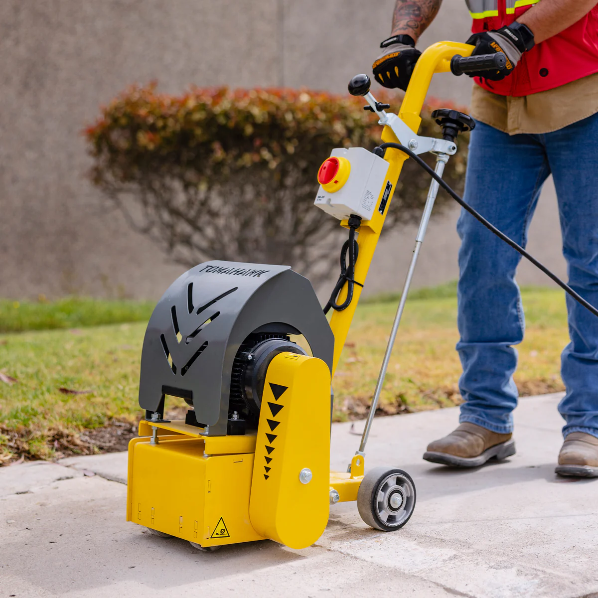tomahawk power Tomahawk Electric 8 Concrete Scarifier Planer Grinder for Sidewalk Trip Hazard Repair etscar8 + etscar6tcc image 1