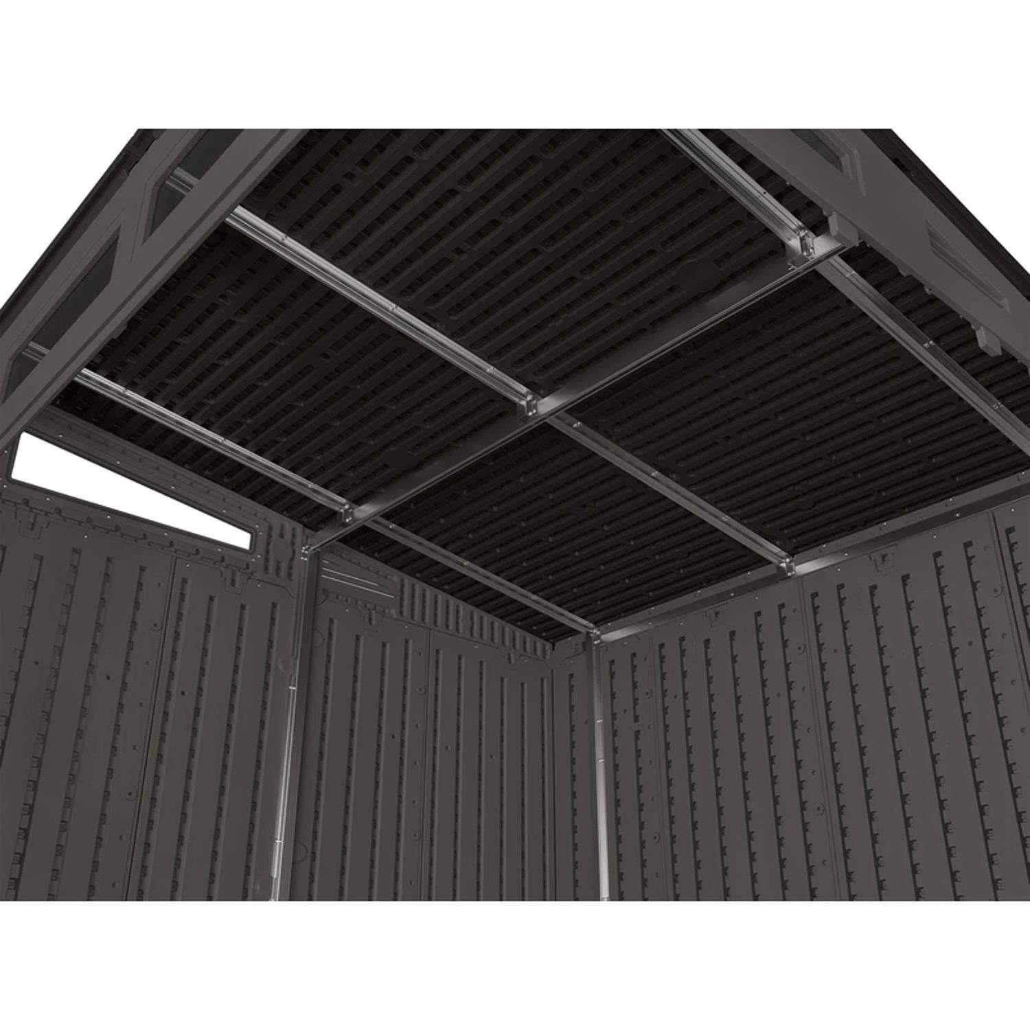 Suncast Modernist 7 ft. x 7 ft. Resin Vertical Pent Storage Shed with Floor Kit image 6