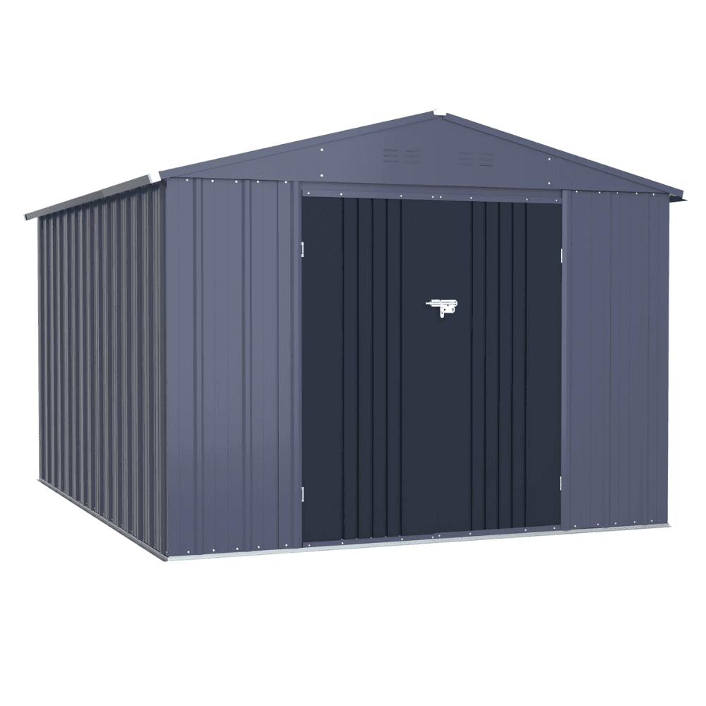 Veikous 8 ft. x 12 ft. Outdoor Storage Shed with Lockable Door and Vents image 0