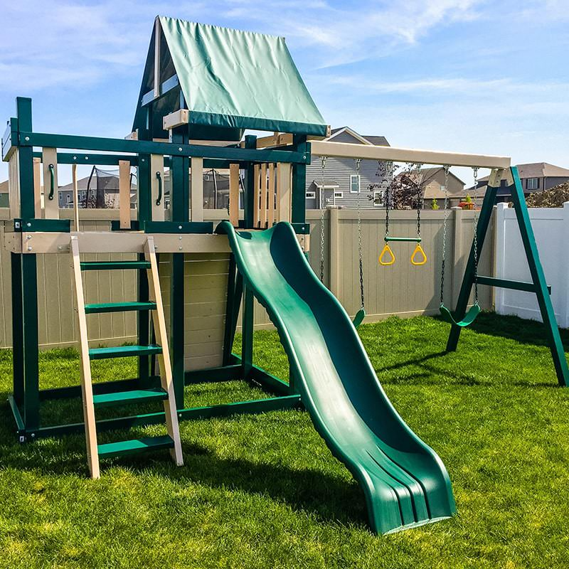 Congo Monkey Playsystem Adventurer Wooden Swing Set image 1