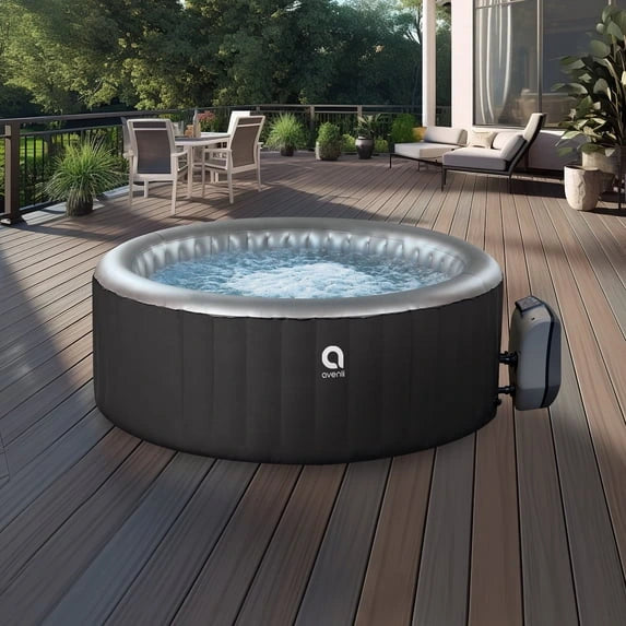 Avenli Oasis 2-3 Person Inflatable Hot Tub Spa + Cover, Rapid Heating up to 104°F, 105 Water Jets, 181 gal Capacity image 1