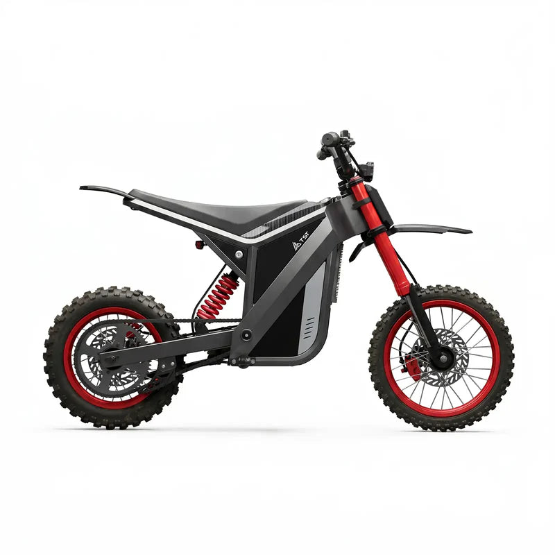 TST GT63 Electric Dirt Bike, 2400W Brushless Hub Motor, 45 MPH Top Speed, 48V 22.5Ah Battery with 50 Mile Range, 210Nm Torque, Front Hydraulic Suspension image 4