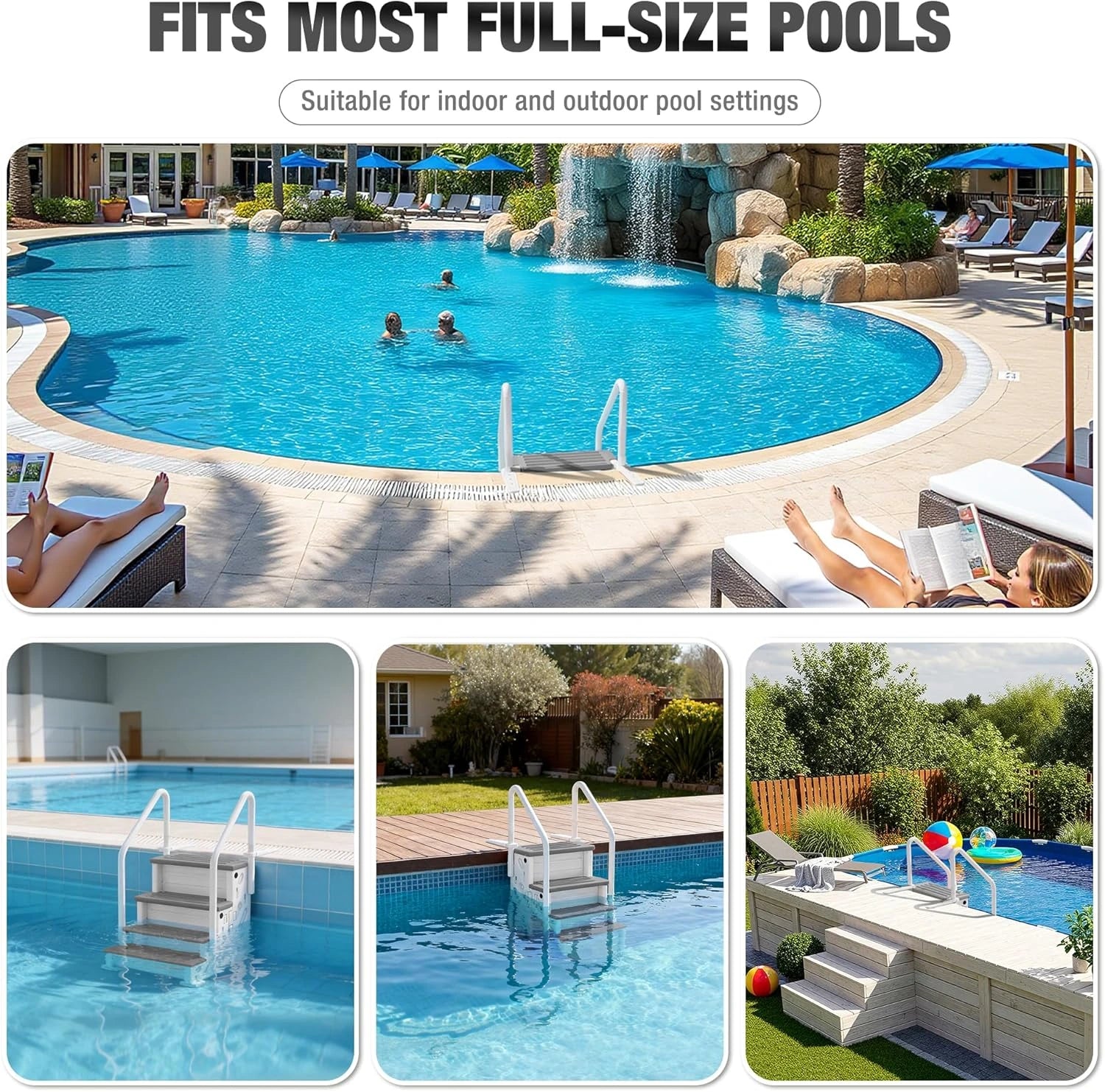BETISEF Pool Ladder Above Ground, Heavy Duty 4Step Pool Ladder with Dual Handrails and Nonslip Steps, 500 LBS Load Capacity, for 46-58 Inch image 7