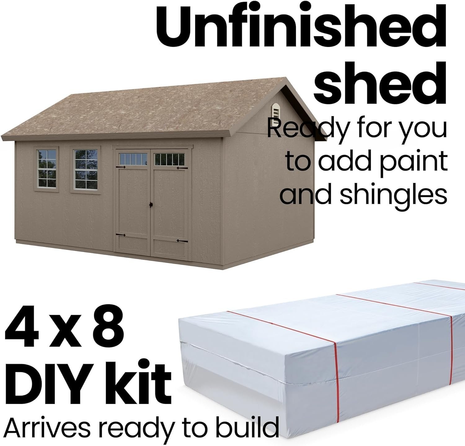 Handy Home Products Scarsdale 12×16 Do-it-Yourself Wooden Storage Shed with Floor image 3