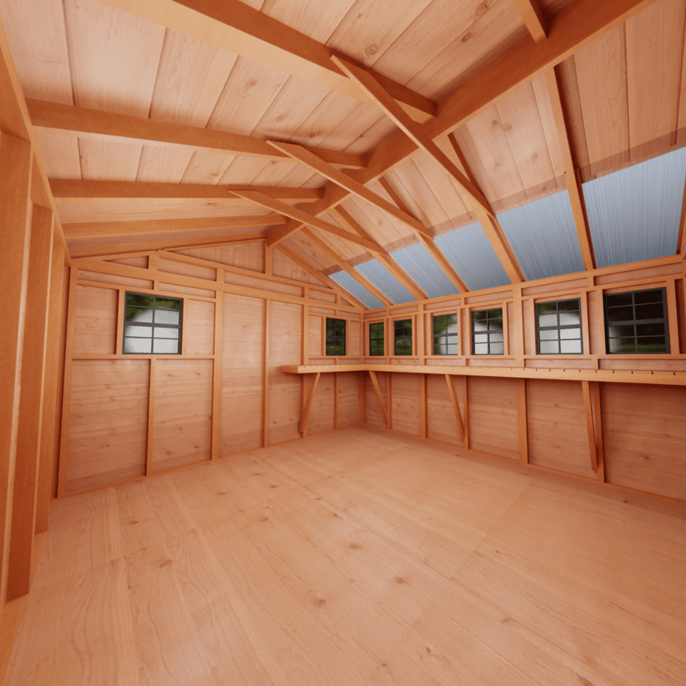 Cedar Sunshed Garden Shed | 12×12 image 5