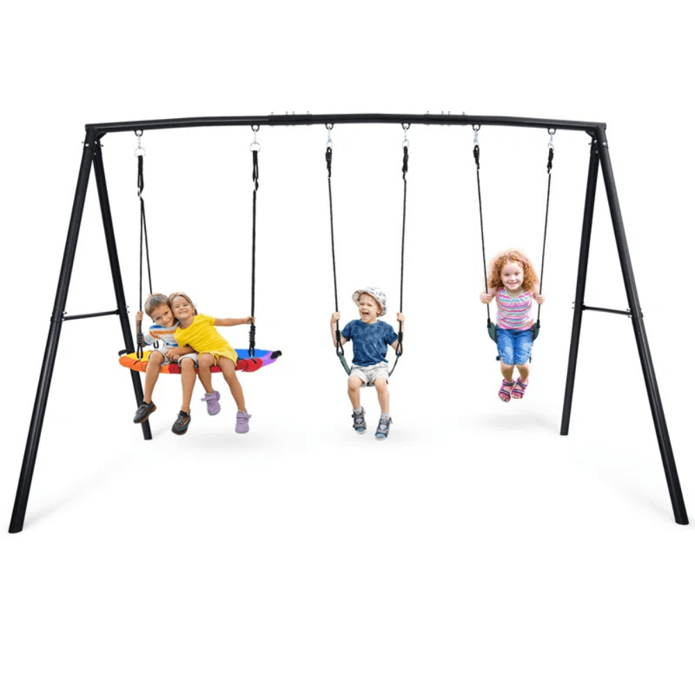 Klo Kick Metal Swing Set with 3 Swings image 6