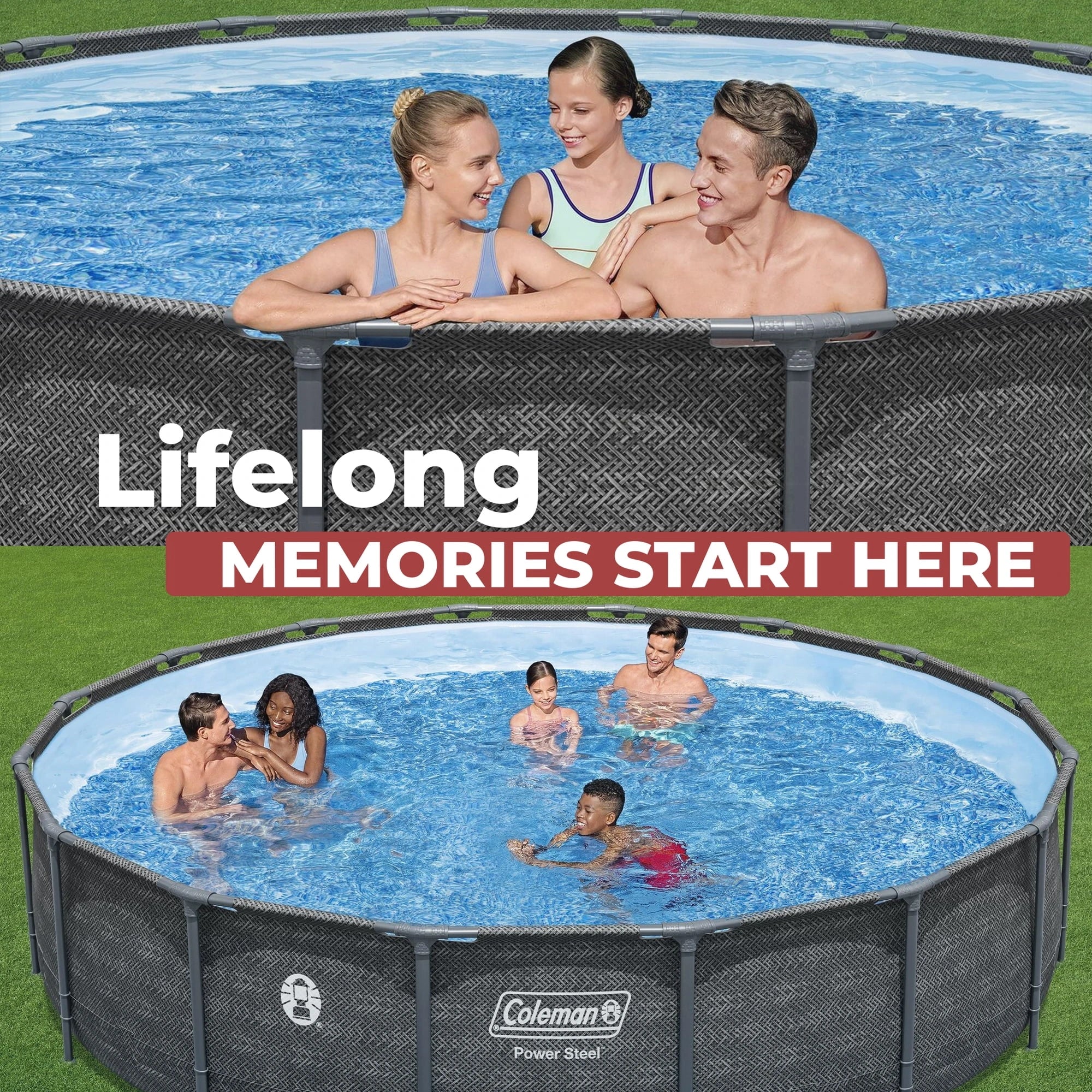 Coleman Power Steel 16 ft. x 42 in. Round Metal Frame Above Ground Pool Set image 7