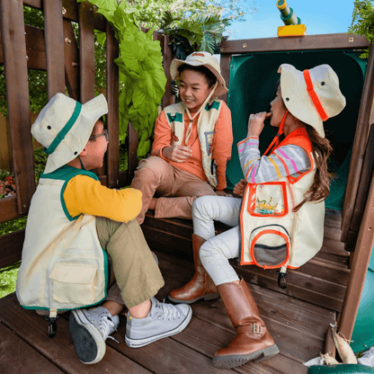 Ranger Retreat Wooden Swing Set/Playset with Tent, Tube Slide and 3-Swings image 4