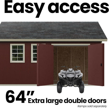 Handy Home Products Scarsdale 12×16 Do-it-Yourself Wooden Storage Shed with Floor image 5