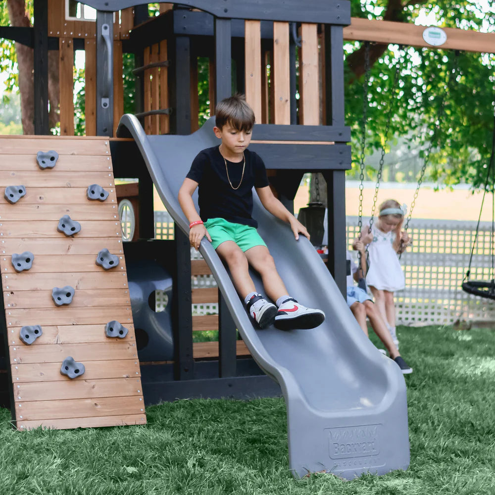 Backyard Discovery Mystic Tower Multi-Level Cedar Swing Set with Hidden Climbing Tower image 10