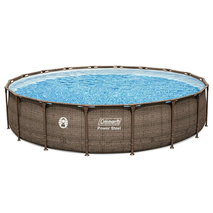 Coleman Power Steel 18 ft. x 48 in. Round Metal Frame Above Ground Pool Set image 0