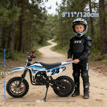 SYX MOTO MK 40cc 4 Stroke Mini Dirt Bike Pull Start Automatic Transmission Pit Bike for Kids image 6