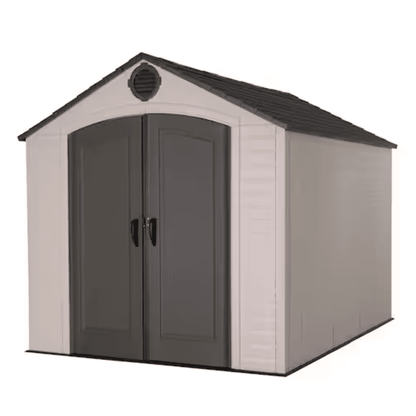 Lifetime 8 Ft. x 10 Ft. High-Density Polyethylene (Plastic) Outdoor Storage Shed with Steel-Reinforced Construction image 0