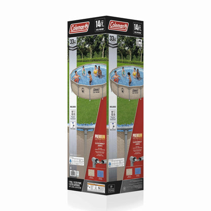 Coleman Steel Pro Max 14′ x 33″ Round Metal Frame Above Ground Pool Set image 9