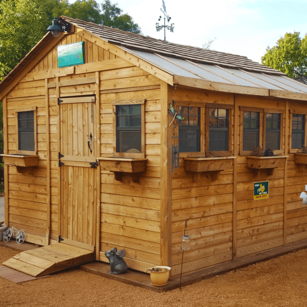 Cedar Sunshed Garden Shed | 12×12 image 1