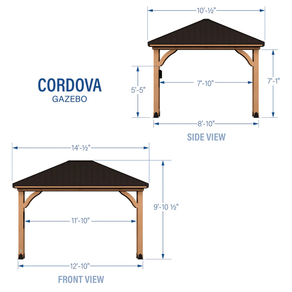 Backyard Discovery Cordova 14×10 Cedar Gazebo image 1