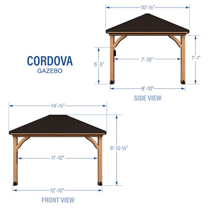 Backyard Discovery Cordova 14×10 Cedar Gazebo image 1