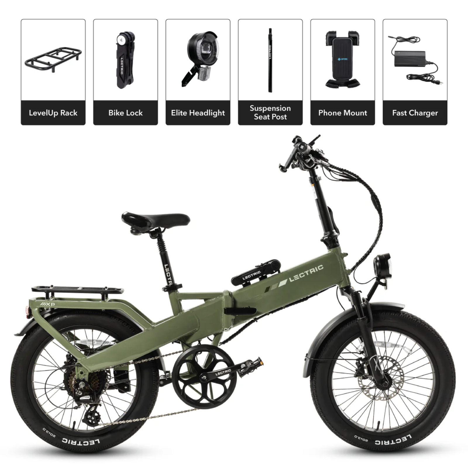 Lectric XP4 750 Long-Range Electric Bike in Pine Green image 1