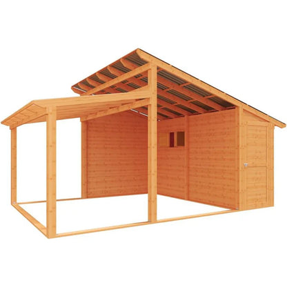 AECOJOY 20′ × 12.5′ Outdoor Wooden Gazebo with Storage Room image 0