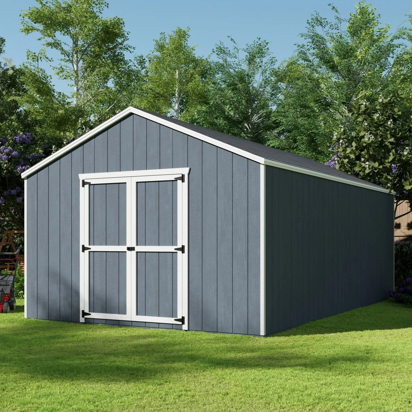 Home shed Little Cottage Co Value Gable Wood Shed Kit Blaze 32 In. image 1